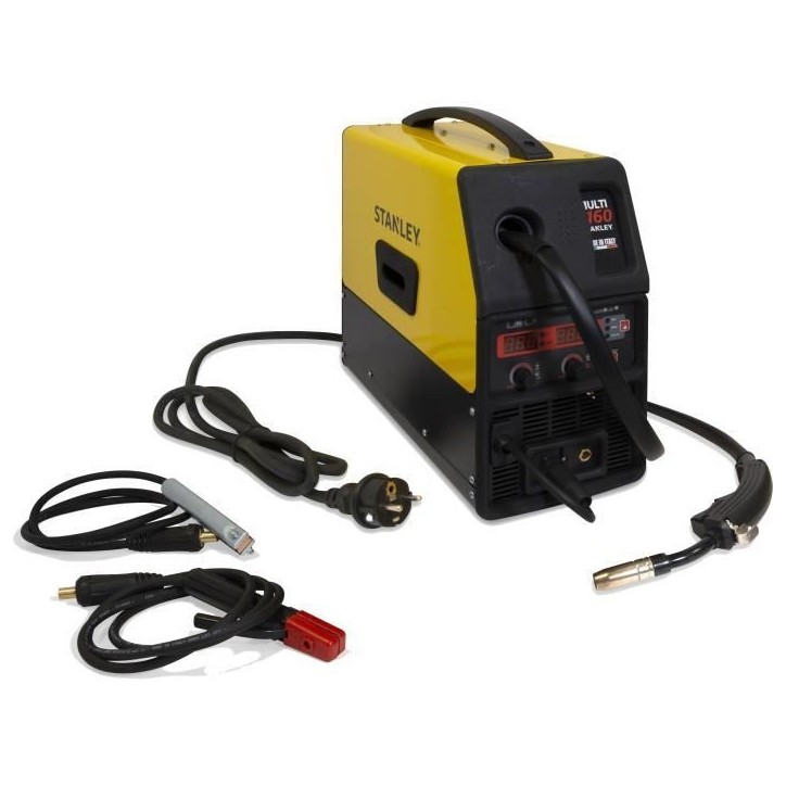 Poste a souder Inverter VIP 160A Multi Process 3 en 1 - STANLEY - MMA, MIG GAZ, MIG NO GAZ - 6mm - Jaune Poste a souder Inverter VIP 160A Multi Process 3 en 1 - STANLEY - MMA, MIG GAZ, MIG NO GAZ - 6mm - Jaune