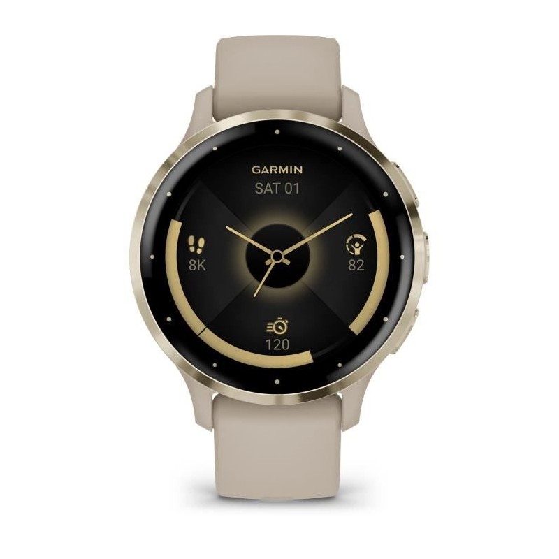 Montre GPS connectée Venu 3S GARMIN, 30,4mm (1,2), Acier Soft Gold, b Montre GPS connectée Venu 3S GARMIN, 30,4mm (1,2), Acier Soft Gold, b