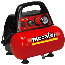 MECAFER Compresseur d'air NEW VENTO 6 L 1,5 CV 8 bar - Avec 3 accessoi