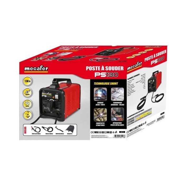 MECAFER Poste a souder a l'arc Shunt 130 A PS130 MECAFER Poste a souder a l'arc Shunt 130 A PS130