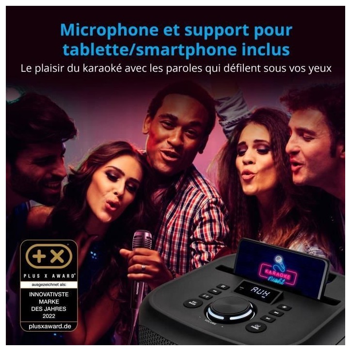 Enceinte - MEDION - Compact - 50W RMS - Anneau LED multicolore Enceinte - MEDION - Compact - 50W RMS - Anneau LED multicolore