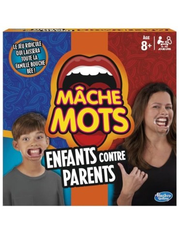 Mache-Mots - Hasbro Gaming - Enfants Contre Parents - Jeu de societe pour la famille - Jeu de plateau - Version francaise