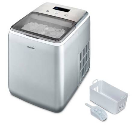 Machine a glaçons cristallins – MEDION MD11950 – Réservoir eau 2,6L – 15kg/24h – 2 tailles – 10 minutes – Inox