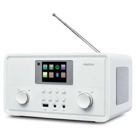 Radio Internet - MEDION - DAB - Bluetooth - 2x10W RMS - Blanc