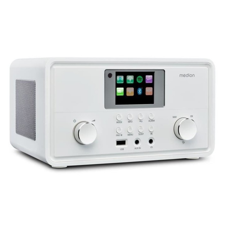 Radio Internet - MEDION - DAB - Bluetooth - 2x10W RMS - Blanc