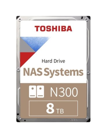 Disque Dur Interne - TOSHIBA - NAS N300 - 8To - 7200 tr/min - 3.5 Boite Retail (HDWG480EZSTA)
