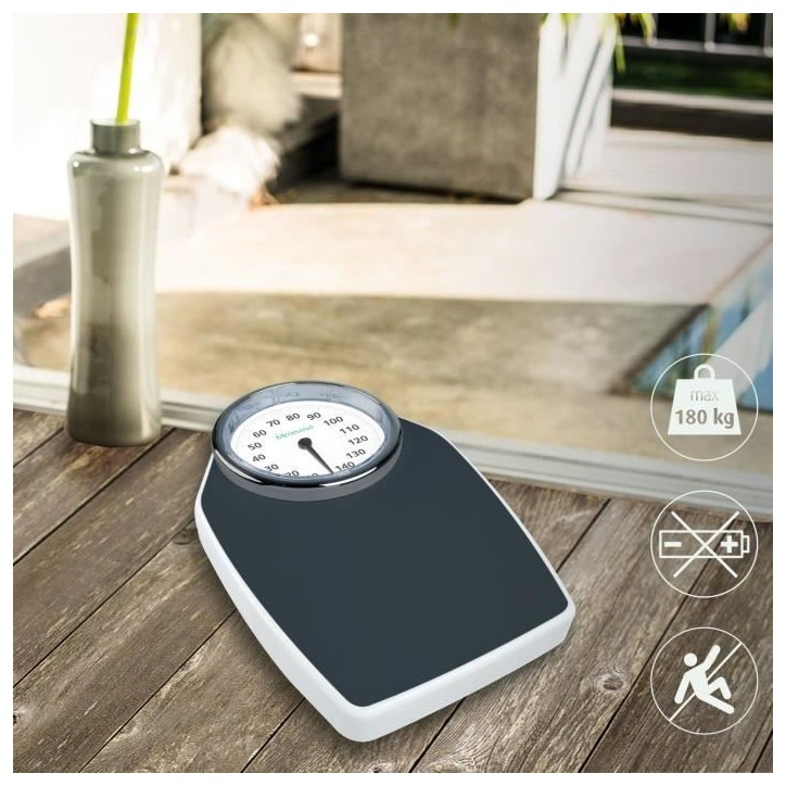 Pese-personne mécanique MEDISANA PSD 4046 - Design rétro chic - Graduation 500g - Portée 150kg Pese-personne mécanique MEDISANA PSD 4046 - Design rétro chic - Graduation 500g - Portée 150kg