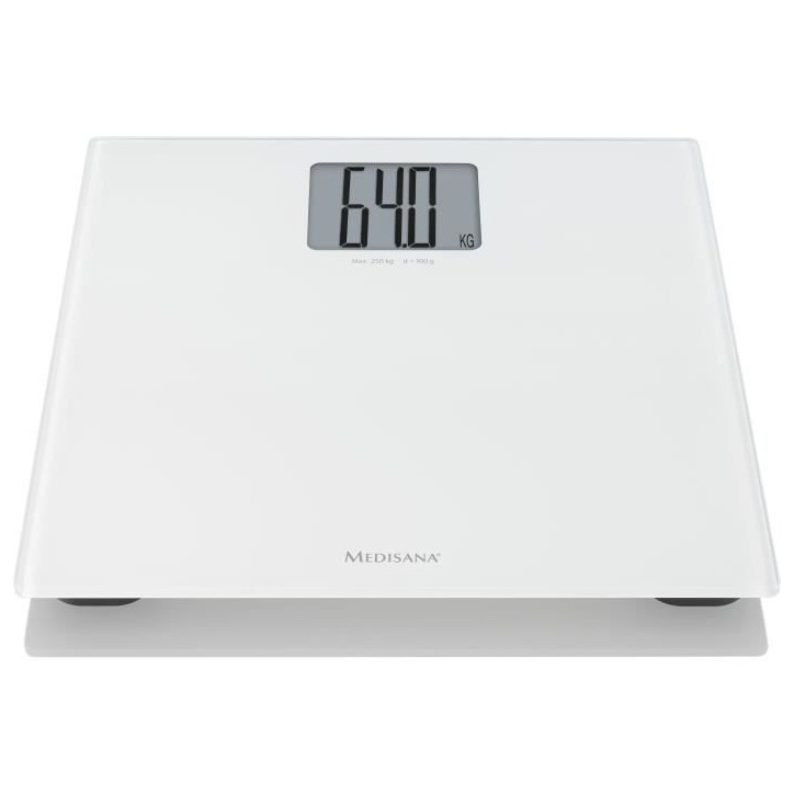 Pese-personne XL Medisana PS 470 Blanc - Charge maximale 250 kg - Grand écran - Extinction automatique Pese-personne XL Medisana PS 470 Blanc - Charge maximale 250 kg - Grand écran - Extinction automatique