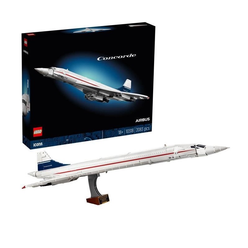 LEGO 10318 Exclu Cdiscount Icons Le Concorde, Maquette d'Avion a Const