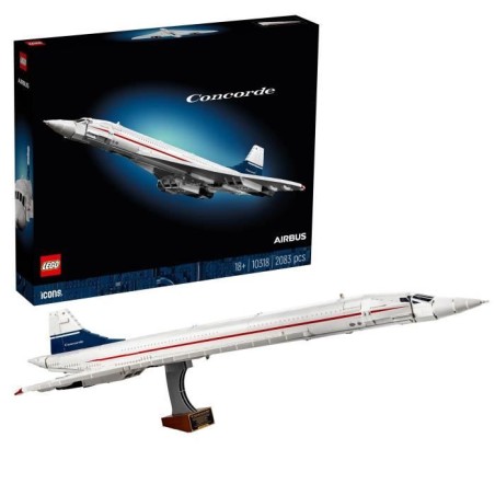 LEGO 10318 Exclu Cdiscount Icons Le Concorde, Maquette d'Avion a Const