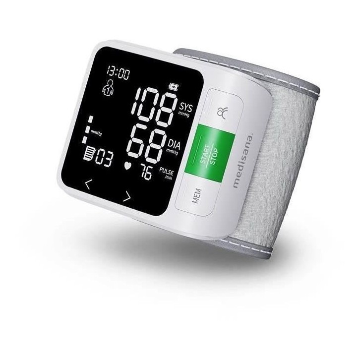 Tensiometre de poignet connecté - MEDISANA - BW 360 - 1,5 V - Dispositif médical certifié - Blanc Tensiometre de poignet connecté - MEDISANA - BW 360 - 1,5 V - Dispositif médical certifié - Blanc