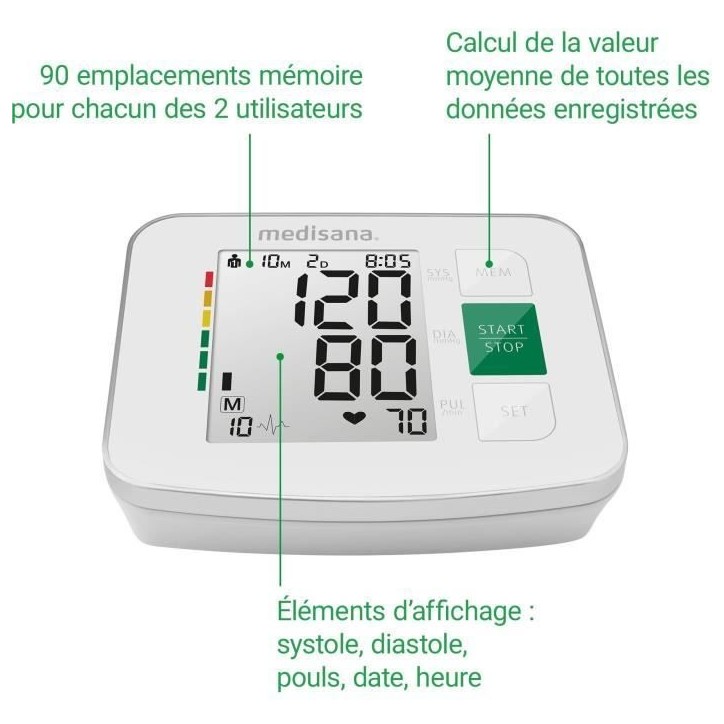Medisana Tensiometre BU 512 Blanc Medisana Tensiometre BU 512 Blanc