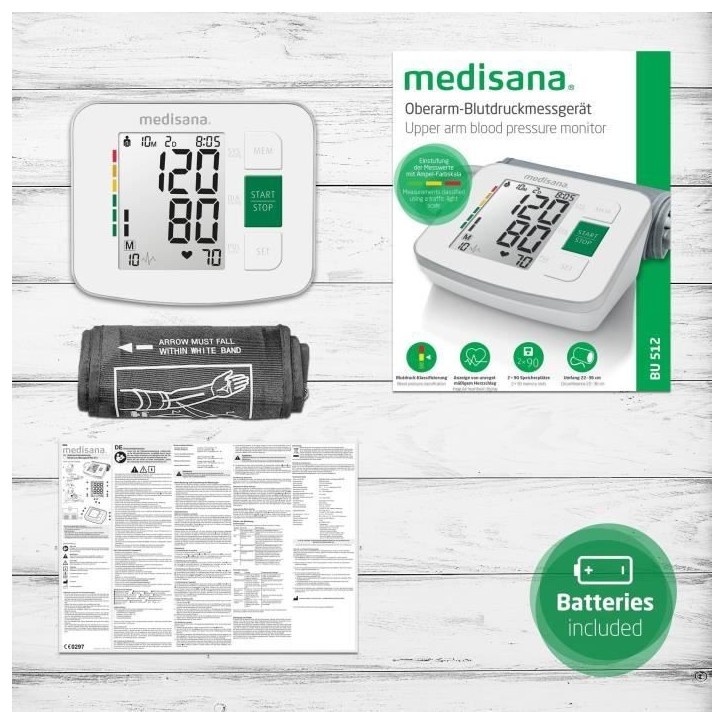 Medisana Tensiometre BU 512 Blanc Medisana Tensiometre BU 512 Blanc