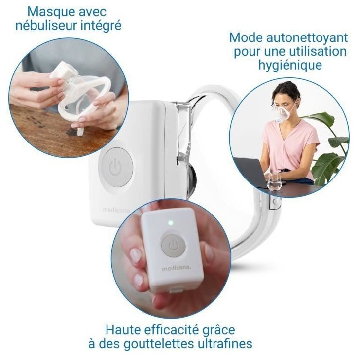 Inhalateur mains libres - MEDISANA - IN 705 - 3 W - Blanc Inhalateur mains libres - MEDISANA - IN 705 - 3 W - Blanc