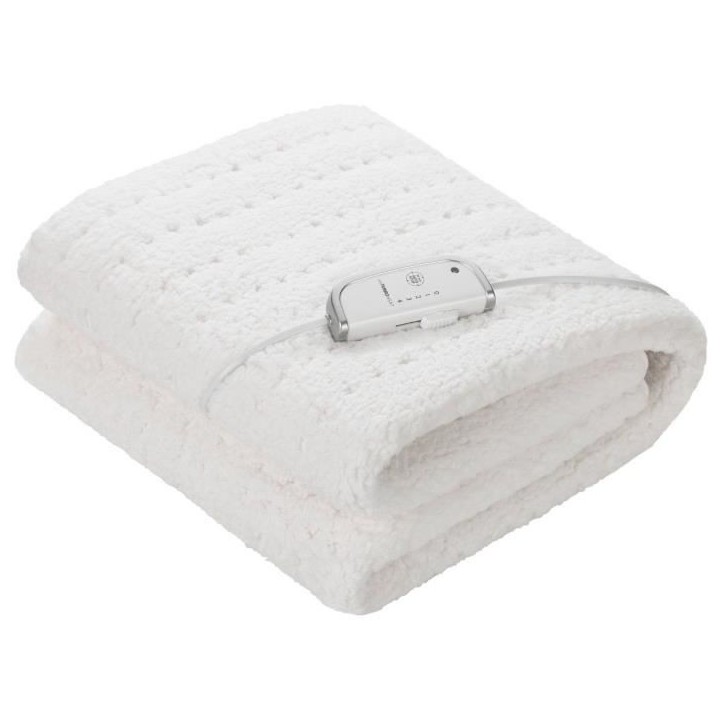 Surmatelas chauffant extra moelleux en polaire - MEDISANA - HU 672 - Chauffe-lit - 4 reglages - 3 minuteries - Lavable