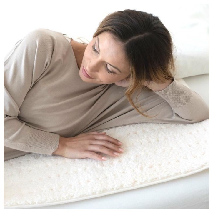 Surmatelas chauffant extra moelleux en polaire - MEDISANA - HU 672 - Chauffe-lit - 4 reglages - 3 minuteries - Lavable