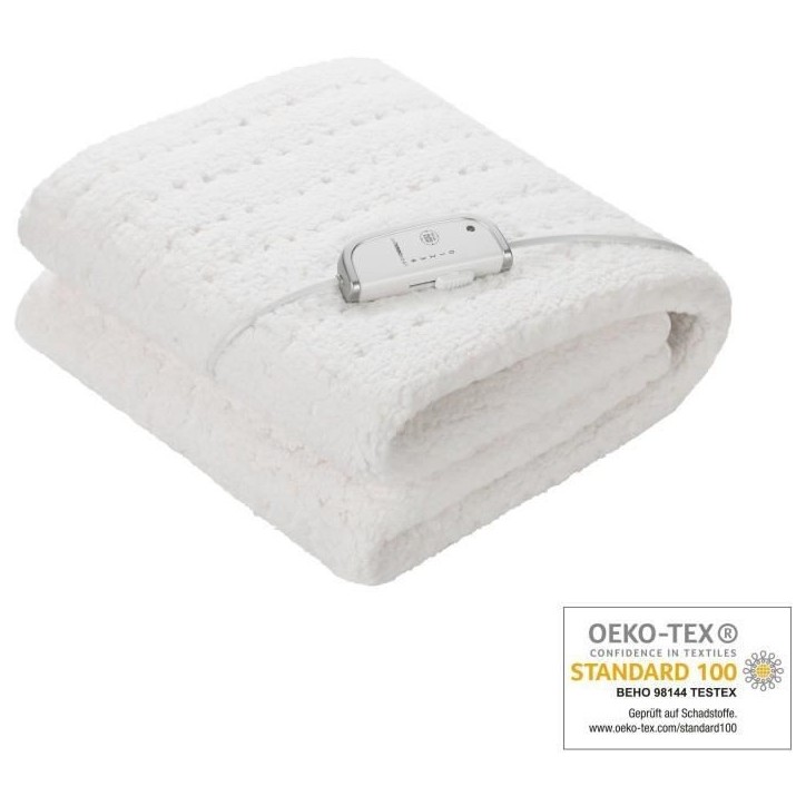 Surmatelas chauffant extra moelleux en polaire - MEDISANA - HU 672 - Chauffe-lit - 4 reglages - 3 minuteries - Lavable