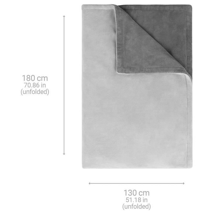 Couverture chauffante MEDISANA HDW - XL 180x130cm - Ultra douce - Réversible - Lavable Couverture chauffante MEDISANA HDW - XL 180x130cm - Ultra douce - Réversible - Lavable