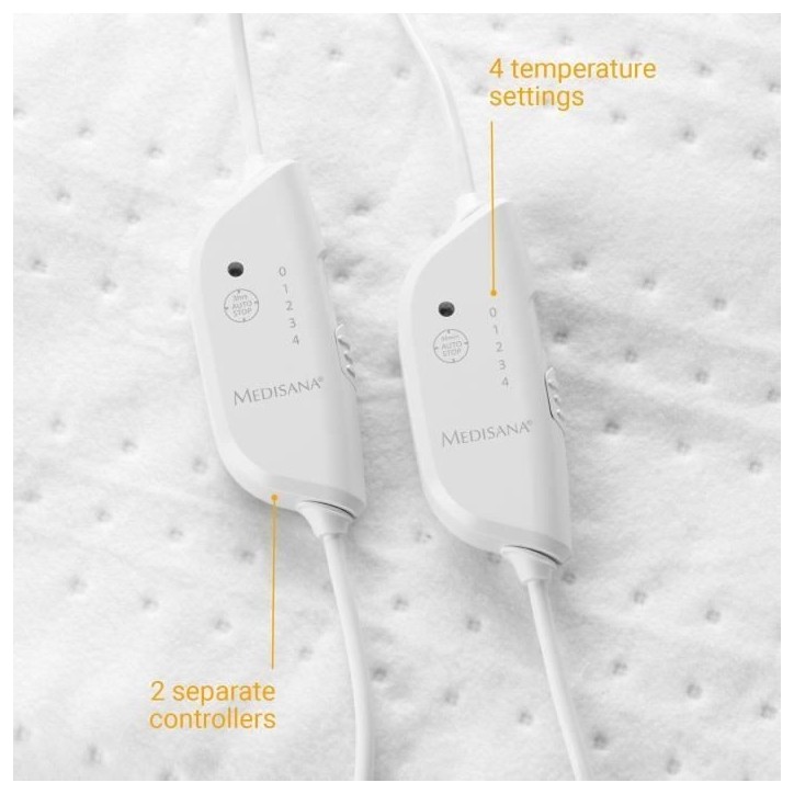 Surmatelas chauffant – Chauffe-lit 2 places– medisana HU 676 – lavable – 4 niveaux de températures - arret automatique Surmatelas chauffant – Chauffe-lit 2 places– medisana HU 676 – lavable – 4 niveaux de températures - arret automatique