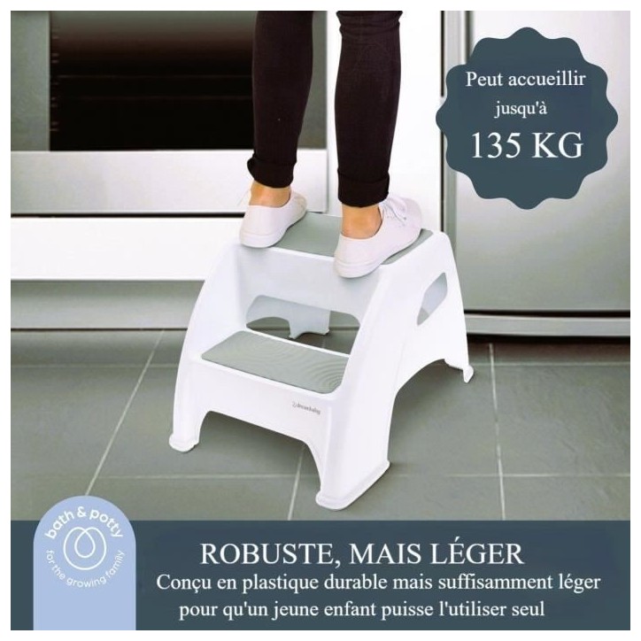 Tabouret marchepied - DREAMBABY - Toddler & Me 2 Up - Antidérapant et texturé - Jusqu'a 135kg pour les petits et les adultes - Tabouret marchepied - DREAMBABY - Toddler & Me 2 Up - Antidérapant et texturé - Jusqu'a 135kg pour les petits et les adultes -