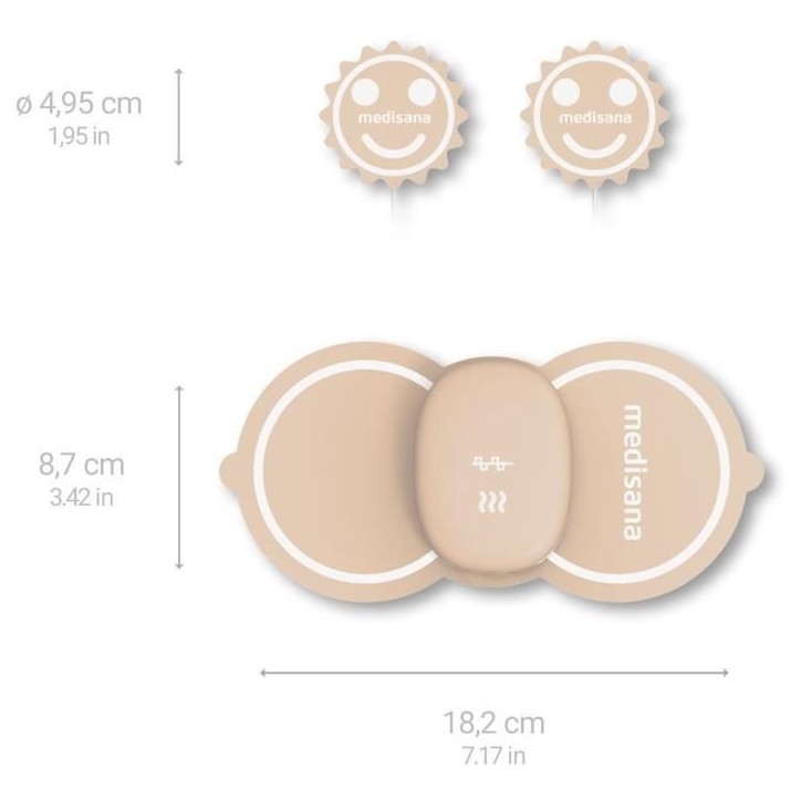 Appareil soulageant les douleurs menstruelles - MEDISANA - TT 250 TENS - 4 electrodes - Ventre et dos - Beige Appareil soulageant les douleurs menstruelles - MEDISANA - TT 250 TENS - 4 electrodes - Ventre et dos - Beige