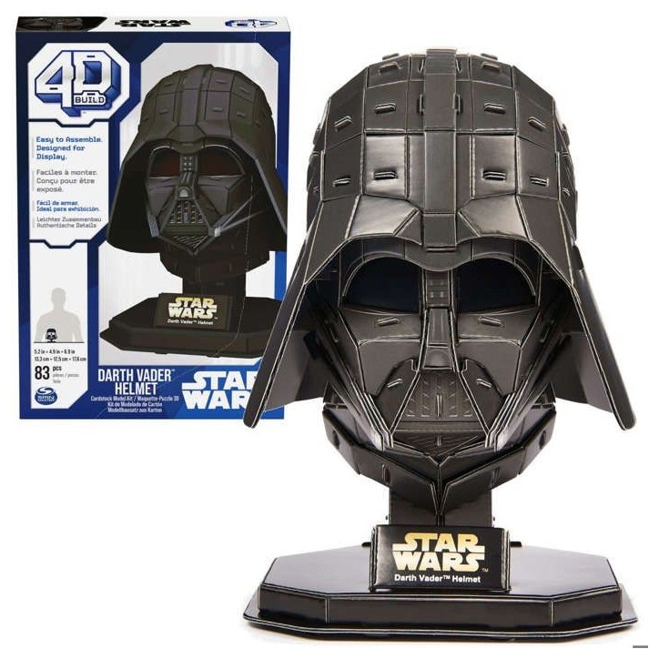 Spin Master Puzzle 4D Build Star Wars Star Wars Casque de Dark Vador modele 3D figurine a assembler