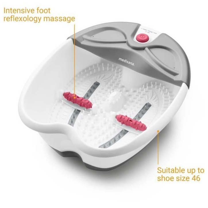 MEDISANA - FS 300 - Bain pour pieds - Blanc - Massage spa et vibration relaxant