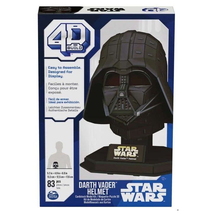 Spin Master Puzzle 4D Build Star Wars Star Wars Casque de Dark Vador modele 3D figurine a assembler