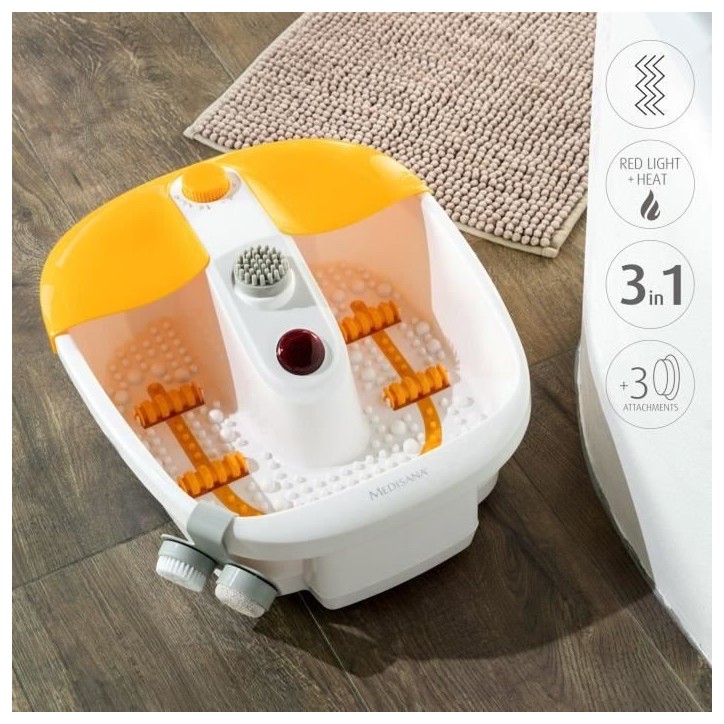 Medisana Bain de Pieds avec Massage de la Zone Réflexe des Pieds, Bain de Pieds avec fonction maintien de la température eau c Medisana Bain de Pieds avec Massage de la Zone Réflexe des Pieds, Bain de Pieds avec fonction maintien de la température eau c