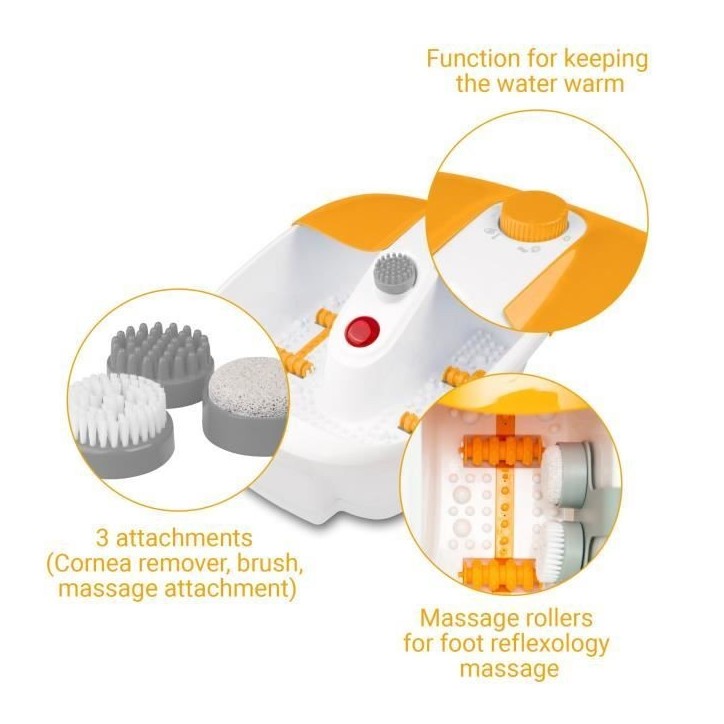 Medisana Bain de Pieds avec Massage de la Zone Réflexe des Pieds, Bain de Pieds avec fonction maintien de la température eau c Medisana Bain de Pieds avec Massage de la Zone Réflexe des Pieds, Bain de Pieds avec fonction maintien de la température eau c
