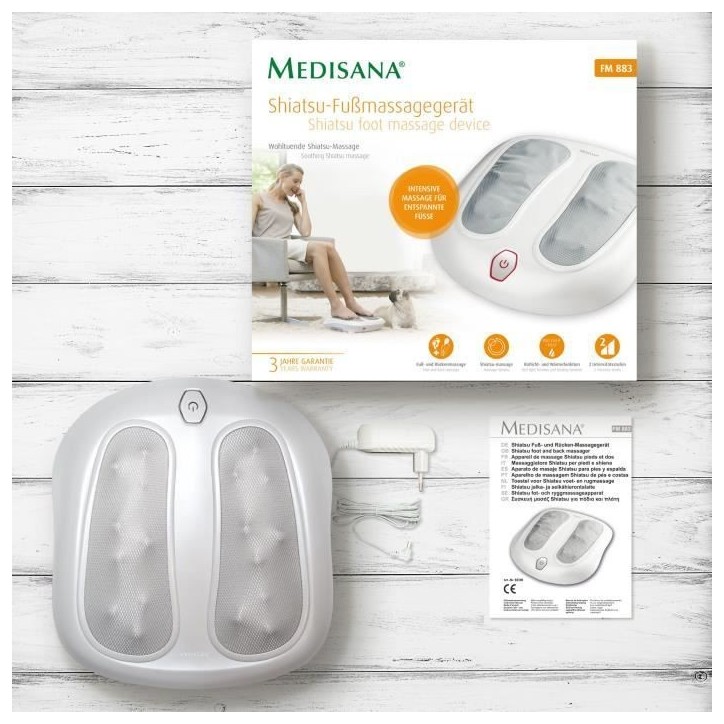 Medisana Appareil de massage shiatsu des pieds FM 883 Blanc Medisana Appareil de massage shiatsu des pieds FM 883 Blanc