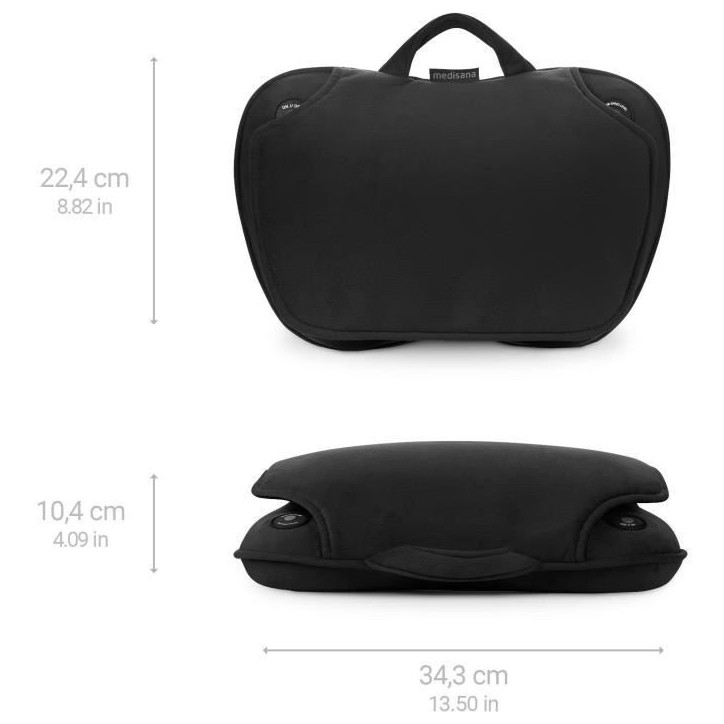 MEDISANA MC 850 - Coussin de massage Shiatsu épaules, dos, jambes et cou - 2 vitesses - Fonction chaleur - Rembourrage flexible MEDISANA MC 850 - Coussin de massage Shiatsu épaules, dos, jambes et cou - 2 vitesses - Fonction chaleur - Rembourrage flexible