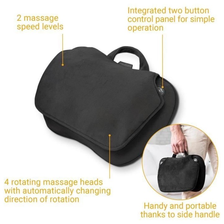 MEDISANA MC 850 - Coussin de massage Shiatsu épaules, dos, jambes et cou - 2 vitesses - Fonction chaleur - Rembourrage flexible MEDISANA MC 850 - Coussin de massage Shiatsu épaules, dos, jambes et cou - 2 vitesses - Fonction chaleur - Rembourrage flexible