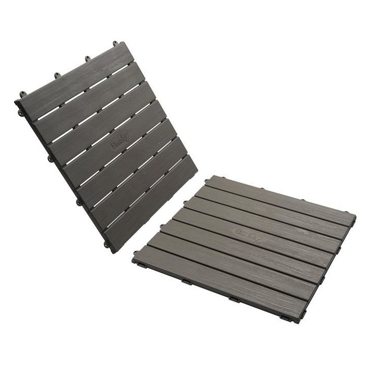 Smoby - Set de 6 dalles - Plancher de Maison - Anti-UV - 45x45cm - Effet texturé bois - Plastique 100% recyclé - Fabriqué en Smoby - Set de 6 dalles - Plancher de Maison - Anti-UV - 45x45cm - Effet texturé bois - Plastique 100% recyclé - Fabriqué en