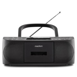 Radio CD K7 - MEDION - FM - 2x3W RMS - Noir