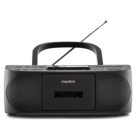 Radio CD K7 - MEDION - FM - 2x3W RMS - Noir