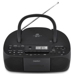 Radio CD K7 - MEDION - FM - 2x3W RMS - Noir
