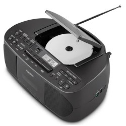 Radio CD K7 - MEDION - FM - 2x3W RMS - Noir