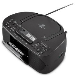Radio CD K7 - MEDION - FM - 2x3W RMS - Noir