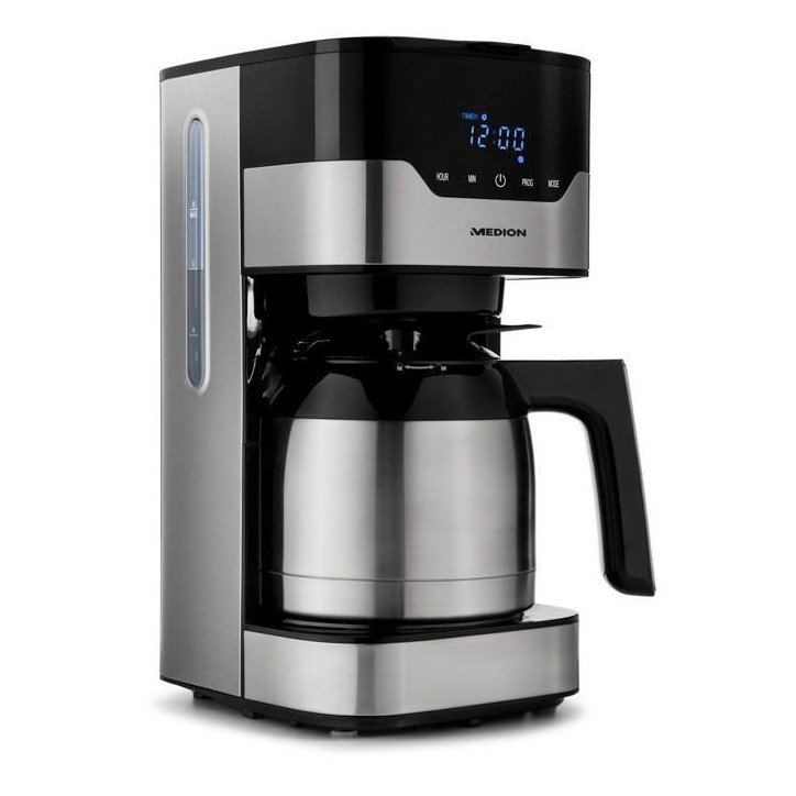 Cafetiere filtre programmable avec carafe - MEDION - MD 18458 - isotherme - 900W - 1,2 L Cafetiere filtre programmable avec carafe - MEDION - MD 18458 - isotherme - 900W - 1,2 L