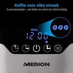 Cafetiere filtre programmable avec carafe - MEDION - MD 18458 - isothe