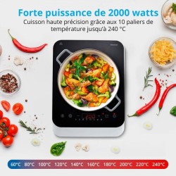 Plaque de cuisson a induction posable - MEDION - 1 feu - 2000 W - 29 x