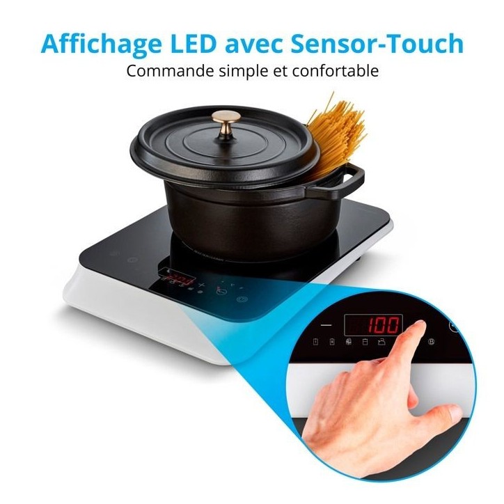 Plaque de cuisson a induction posable - MEDION - 1 feu - 2000 W - 29 x 38,5 x 6,3 cm - MD18490 Plaque de cuisson a induction posable - MEDION - 1 feu - 2000 W - 29 x 38,5 x 6,3 cm - MD18490