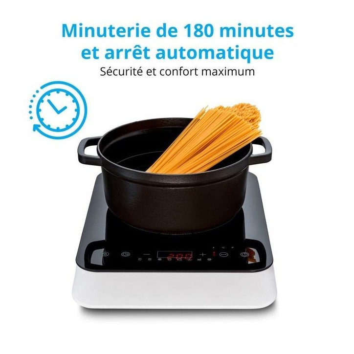 Plaque de cuisson a induction posable - MEDION - 1 feu - 2000 W - 29 x 38,5 x 6,3 cm - MD18490 Plaque de cuisson a induction posable - MEDION - 1 feu - 2000 W - 29 x 38,5 x 6,3 cm - MD18490