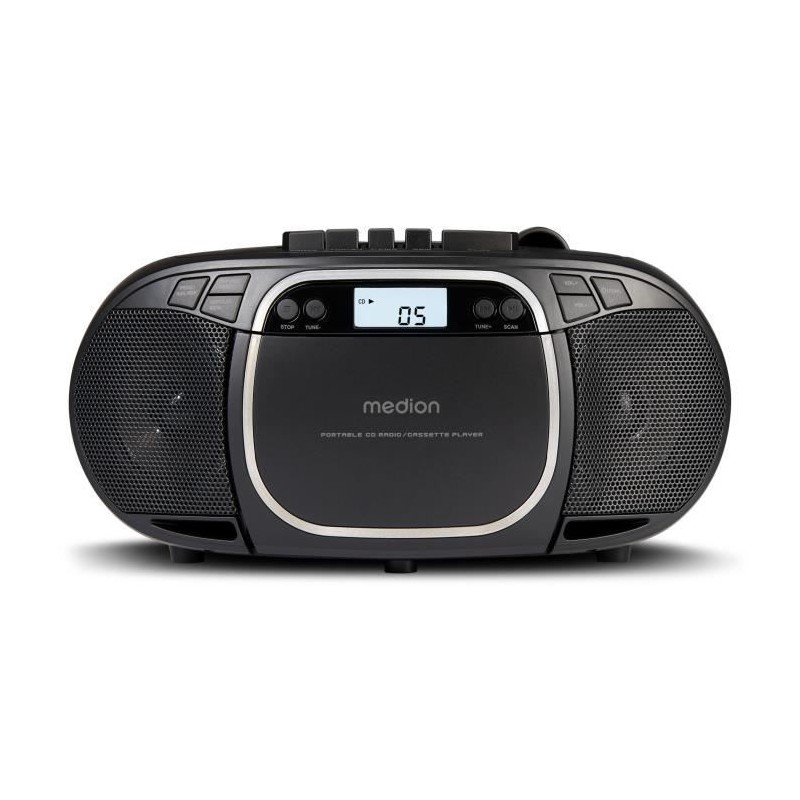 Radio CD - MEDION - FM - 2x2,2W RMS - Noir Radio CD - MEDION - FM - 2x2,2W RMS - Noir