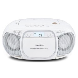 Radio CD - MEDION - FM - 2x2,2W RMS - Blanc