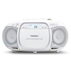 Radio CD - MEDION - FM - 2x2,2W RMS - Blanc
