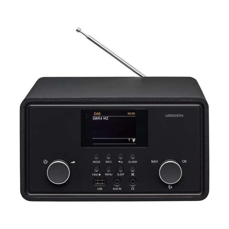 Radio Internet - MEDION - DAB - Bluetooth - 2x10W RMS - Noir Radio Internet - MEDION - DAB - Bluetooth - 2x10W RMS - Noir