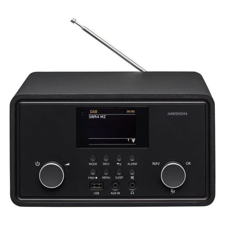 Radio Internet - MEDION - DAB - Bluetooth - 2x10W RMS - Noir