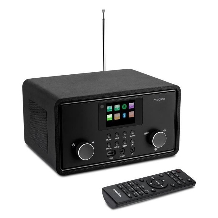 Radio Internet - MEDION - DAB - Bluetooth - 2x10W RMS - Noir